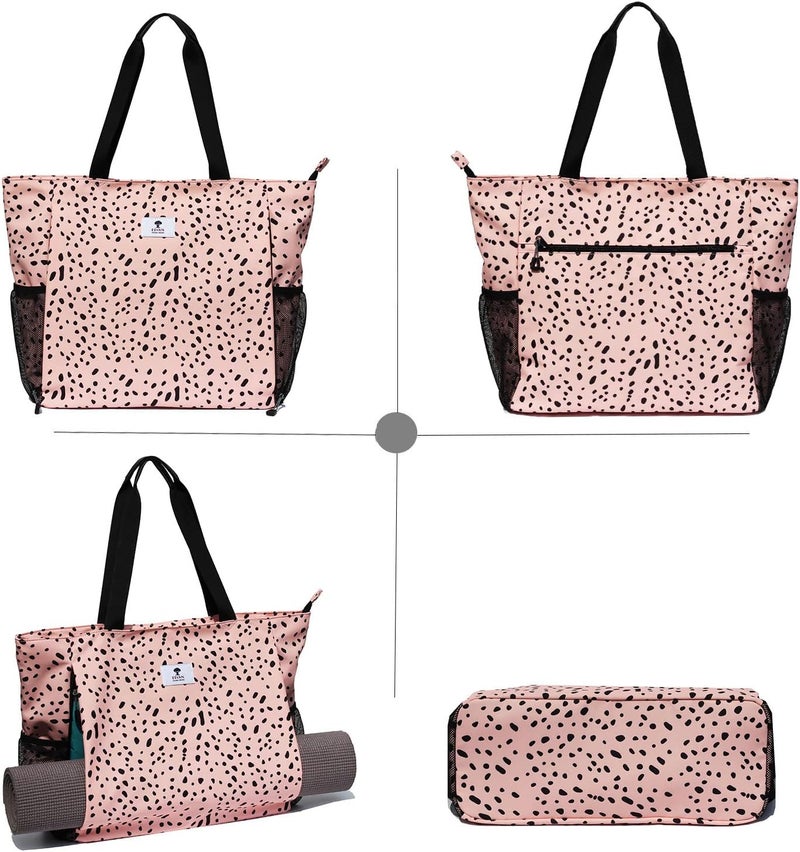 ESVAN Yoga Mat Bag Yoga Tote Carrier Shoulder Bag Carryall Tote for Office,Yoga,Pilates,Travel,Beach and Gym - Image 4